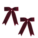 Melrose Burgandy Red Holiday Bow (Set of 2)