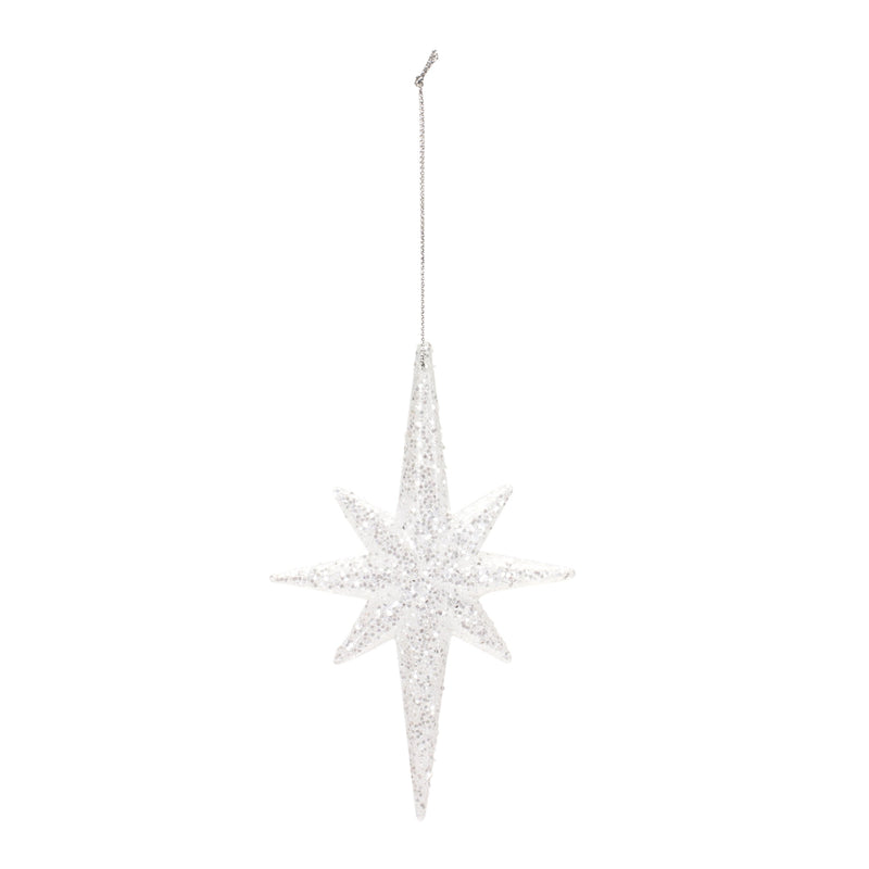 Clear Acrylic Star Drop Ornament (Set of 24)