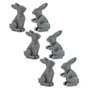 Melrose Modern Sitting Bunny Figurine (Set of 6)