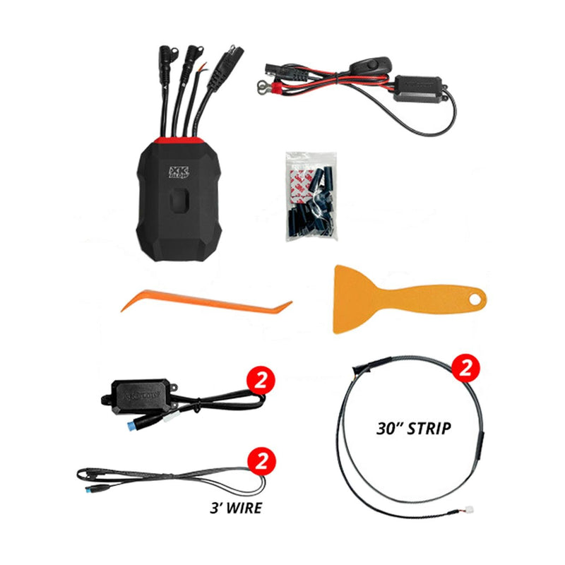 XKGlow XKmax  30" Fiber Optic Interior Ambient Light Strip App Cont - MX-FO-MINI