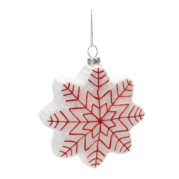 Glass Snowflake Ornament (Set of 12)