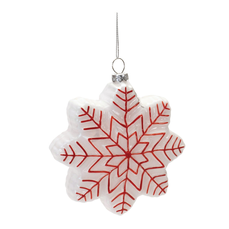 Glass Snowflake Ornament (Set of 12)