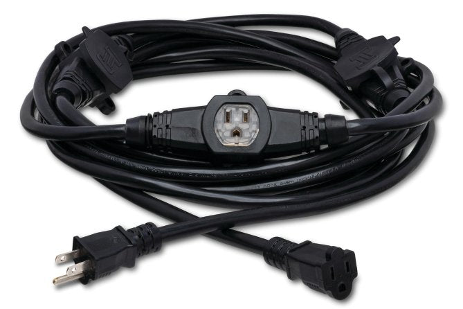 Hosa 30 ft Power Distribution Cord - 6 x NEMA 5-15R to NEMA 5-15P -  PDX-430
