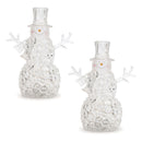 Melrose LED Snowman Snow Globe (Set of 2)