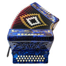Rossetti 31-Button Diatonic Accordion 12 Bass GCF Blue – 3112-GCF-BU