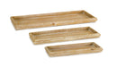 Melrose Natural Wooden Nesting Tray (Set of 6)