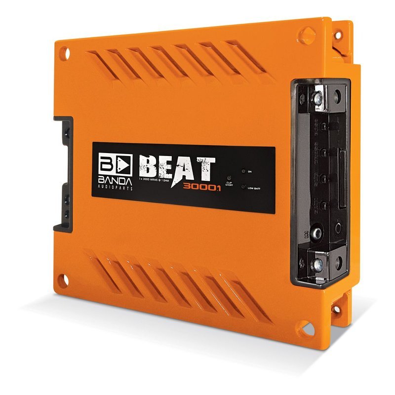 Banda BEAT3000.1ORANGE 3000W RMS 1ch 1Ω Orange Amplifier Subwoofer Subsonic Mono