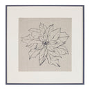 Melrose Framed Poinsettia Print Under Glass 20"SQ