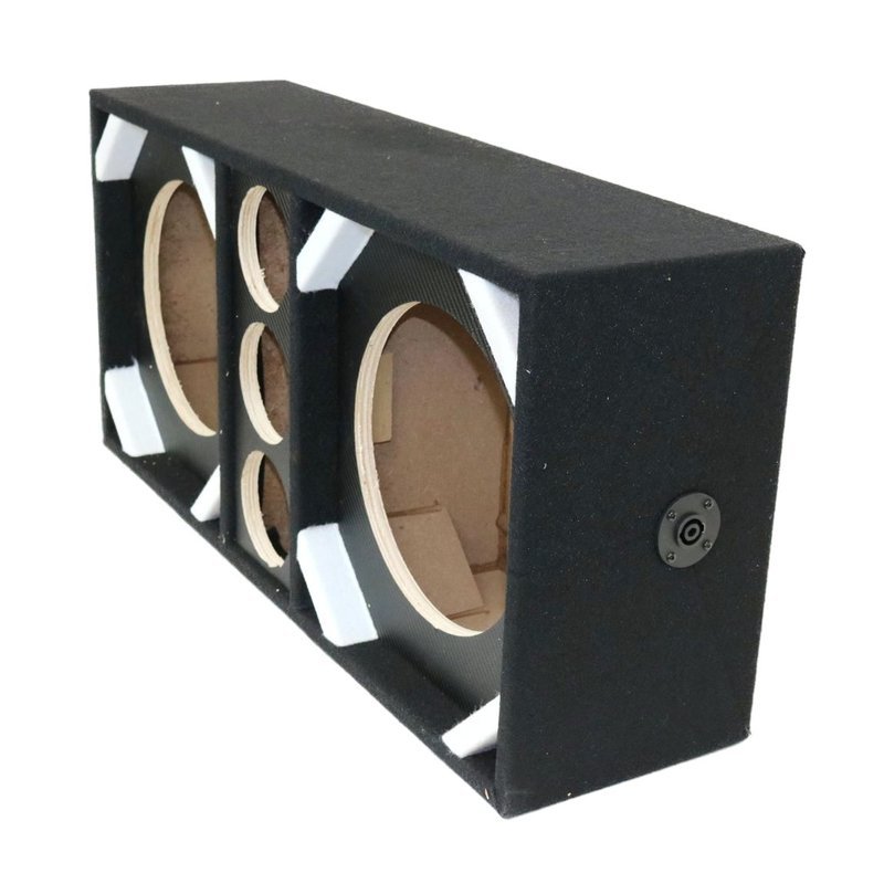 DEEJAY LED D10T3VYCARBON 2x10" Woofer 3xTweeter Speaker Enclosure – Carbon Texture