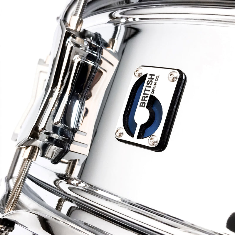 British Drum Co Bluebird 6″×14″ Chrome‑Over‑Brass Snare Drum