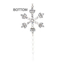 Jeweled Metal Snowflake Drop Ornament (Set of 6)