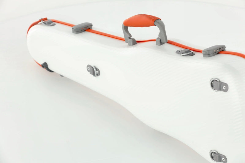 Gewa PURE 1.8 Shaped Polycarbonate 4/4 Violin Case - White/Orange