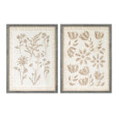 Melrose Framed Floral Wall Art Under Glass, Modern, Wood, Plastic