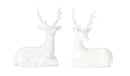 Melrose Modern White Winter Deer Figurine (Set of 12)