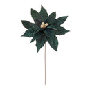 Melrose Forest Green Poinsettia Stem (Set of 2)