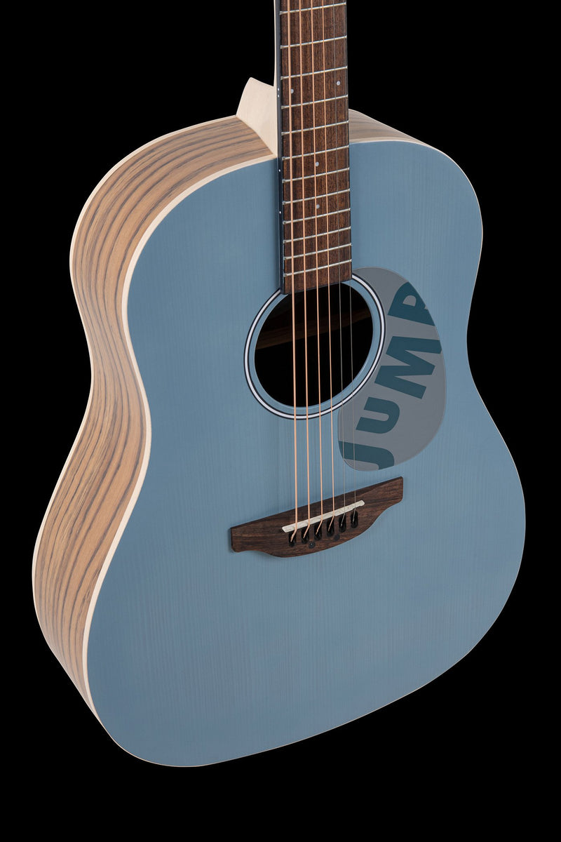 Ovation Applause Jump Slope Shoulder Dreadnought Acoustic Guitar Lagoon Blue