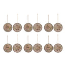 Wood Bird Tree Disc Ornament (Set of 12)