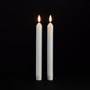 Melrose FIA Wick White Textured Taper Candle (Set of 2)