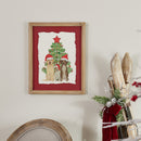 Melrose Framed Holiday Dogs and Christmas Tree Print 15"H