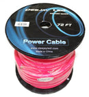 DeeJay LED TBH072PINKMIX 0 Gauge 72 Ft Power Cable - Pink