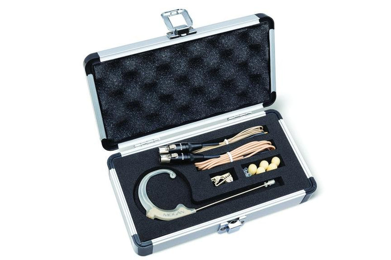 Hosa Mogan Elite ICE Beige Omni Earset Microphone for Shure w/ Case - EIO-BG-SH