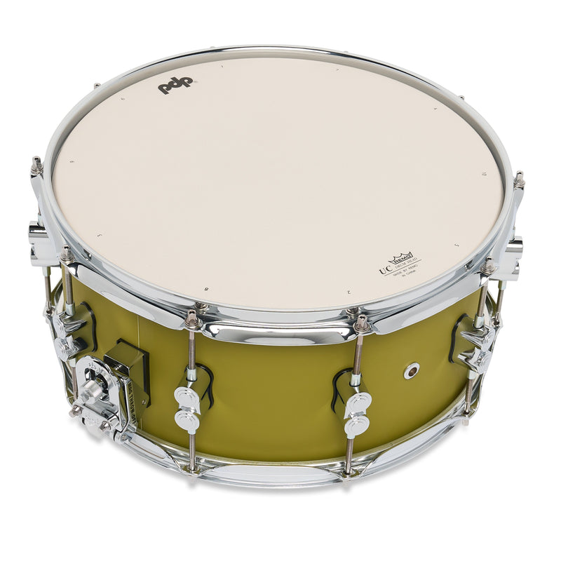 PDP Concept Maple 6.5x14" Snare Drum – Satin Olive Finish Ply - PDCM6514SSSO