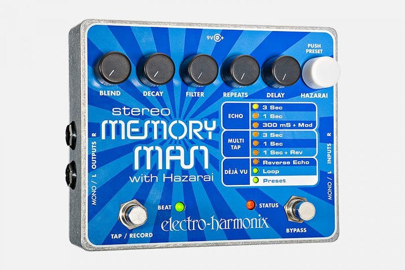 Electro-Harmonix Stereo Memory Man with Hazarai – Digital Delay & Looper Pedal