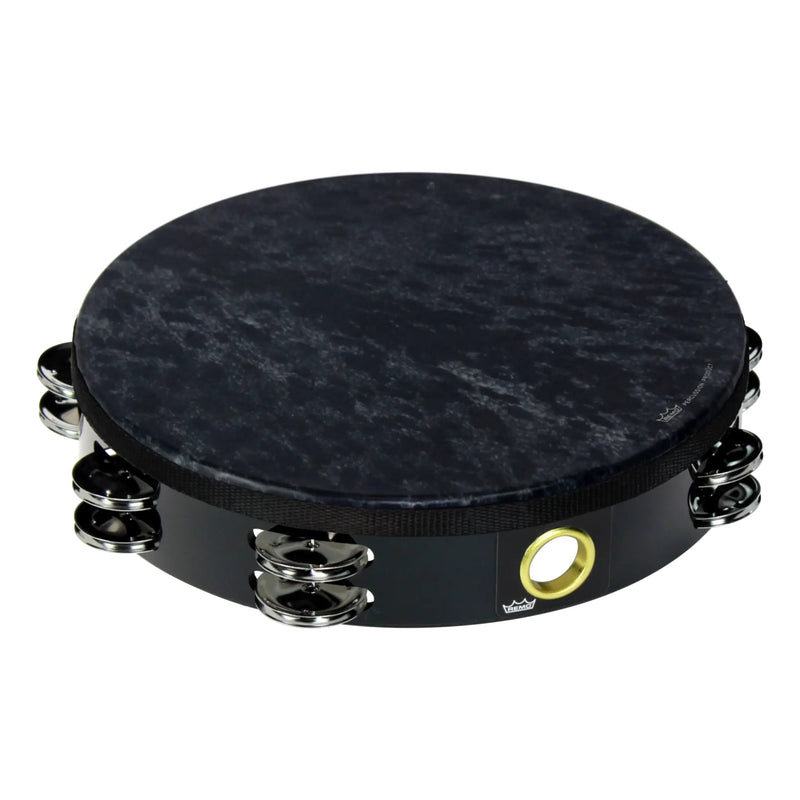 Remo 10" Wild Double Row Skyndeep Tambourine - Goat Black Graphic