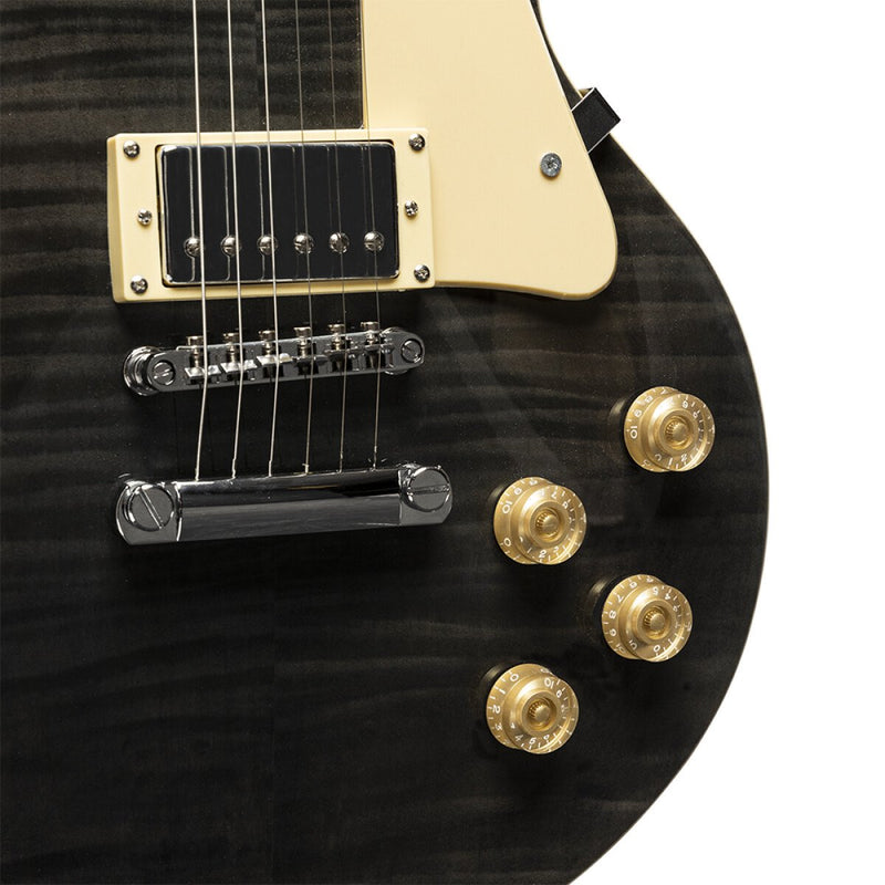 Stagg SEL-DLX TR BLK Deluxe Series Electric Guitar - Transparent Black