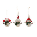 Plush Snowman Ornament (Set of 12)