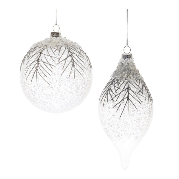 Beaded Glass Pine Ornament (Set of 6)