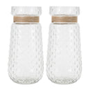 Melrose Texture Glass Vase with Jute Accent (Set of 2)