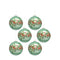 Green Pine Branch Ball Ornament with Bead Berry Accent (Set of 6)