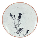 Melrose Rustic Thistle Etched Plate with Speckled Finish (Set of 4)