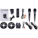 Karaoke USA Bluetooth Karaoke Machine w/ Synchronized LEDs - New Open Box