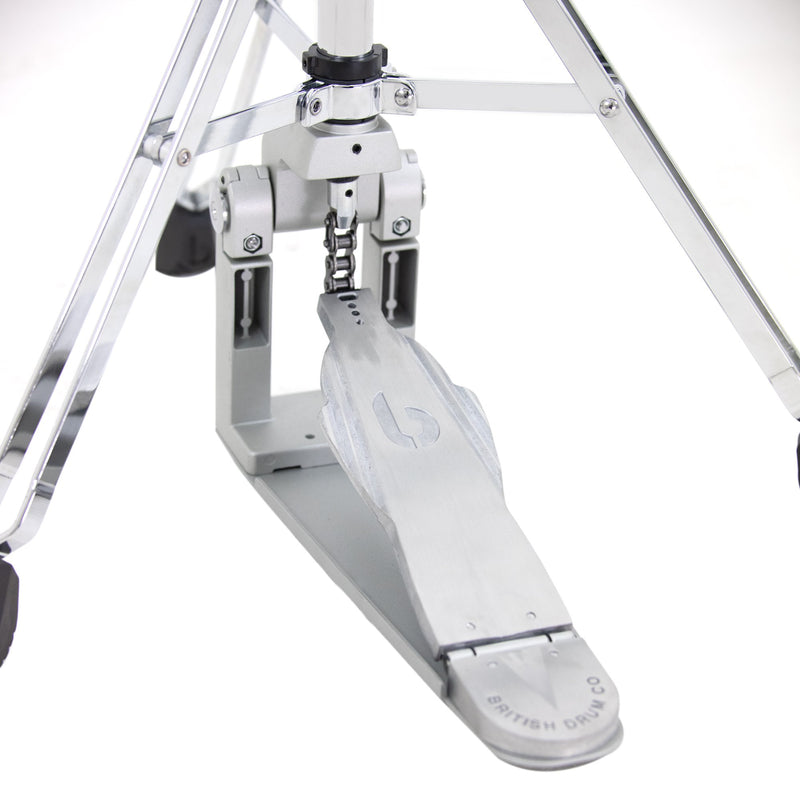 British Drum Co Casino Double‑Braced Hi‑Hat Stand – Palladium Finish