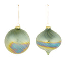 Melrose Iridescent Swirled Glass Ornament (Set of 6)