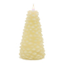 Melrose Glittered Pine Tree Candle 8"H
