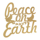 Melrose Cut Metal Peace on Earth Plaque 15.5"H