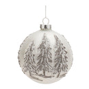 Frosted Pine Tree Ball Ornament (Set of 6)