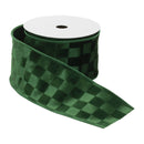 Melrose Checkered Texture Wired Ribbon (Set of 2)