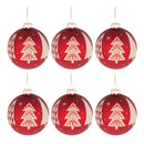Melrose Beaded Pine Tree Ball Ornament (Set of 6)