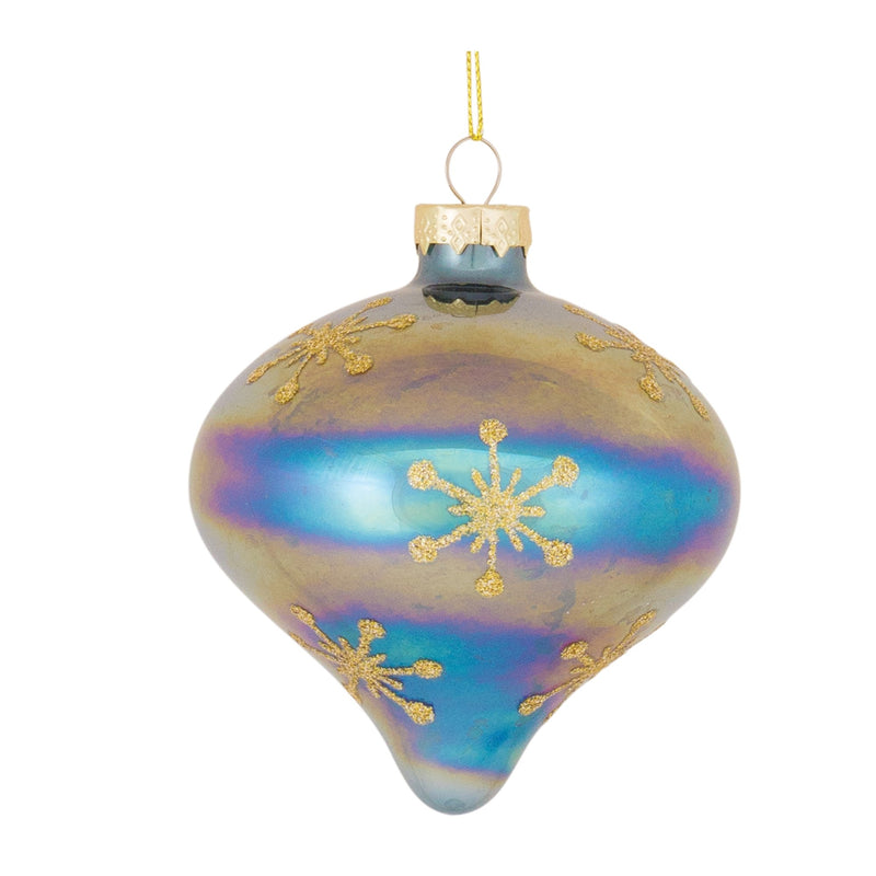 Irredescent Glass Snowflake Ornament (Set of 6)