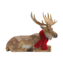 Melrose Carved Winter Moose with Scarf (Set of 2)