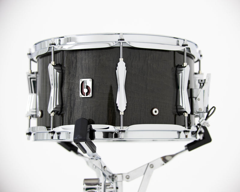 British Drum Co Super Seven 7″×13″ Purpleheart Fiddleback Sycamore Snare