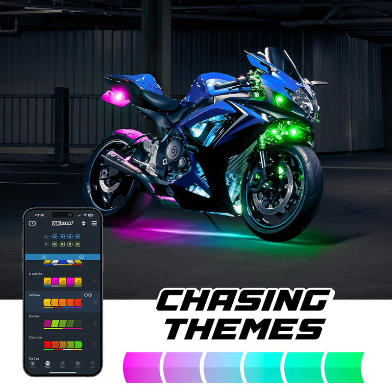 XKGlow XKmax RGB+W addressable Motorcycle Underglow App Control L - MX-MOTO-MINI