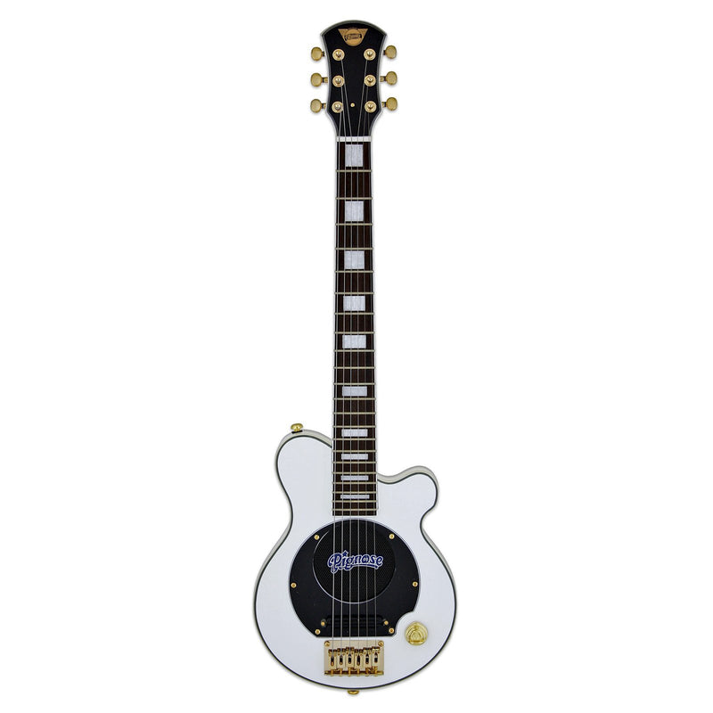 Pignose PGG-259WH Mini Electric Guitar White Gold Hardware w/ Gig Bag