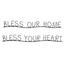 Melrose Bless Our Home and Heart Sentiment Decor (Set of 4)