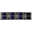 Melrose Glittered Snowflake Wired Ribbon 4" x 5 Yds.