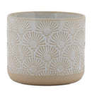 Melrose Porcelain Geometric Patterned Planter Set of 2 Planter, Porcelain